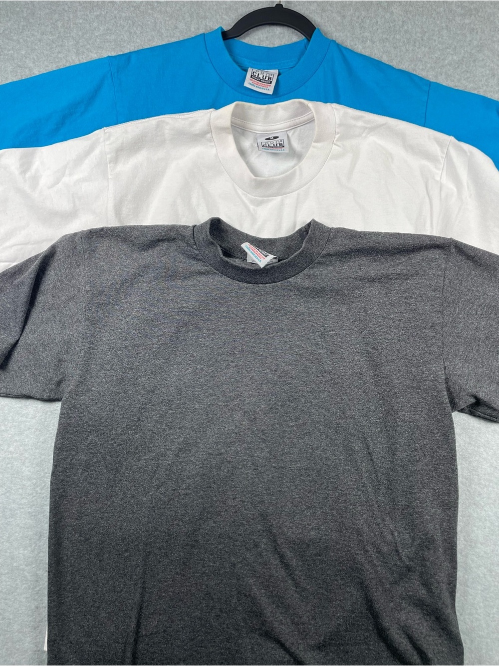 Pro Club Men’s Short Sleeve Heavyweight Tees - Teal, White, Charcoal